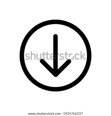 download icon symbol vector. Down arrow icon in trendy flat style isolated on background. arrow icon page symbol for your web site design logo, app, UI. arrow icon Vector illustration