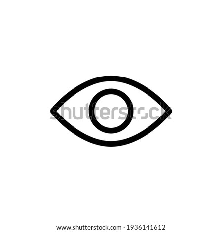 Eyesight symbol. Retina scan eye icon, Vision icon, eye icon, Simple eye icon vector. Eyesight pictogram in flat style.