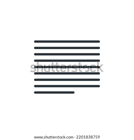 text align justify icon. Justify icon vector sign and symbol isolated on white background