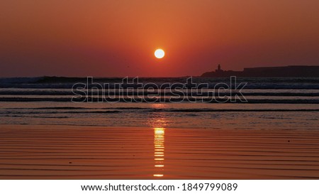 Similar – Image, Stock Photo Hazy beach Essaouira