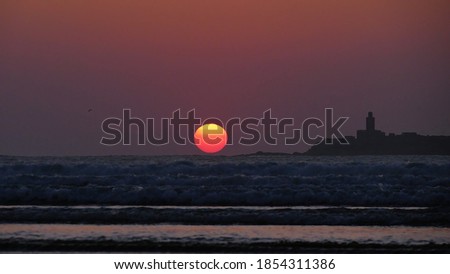 Similar – Image, Stock Photo Hazy beach Essaouira