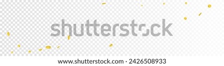 Thai baht coins falling. Gold scattered THB coins. Thailand money. Great business success concept. Panoramic vector illustration.