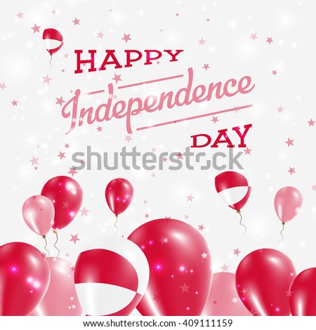 Greenland Independence Day Patriotic Design. Balloons in National Colors of the Country. Happy Independence Day Vector Greeting Card.