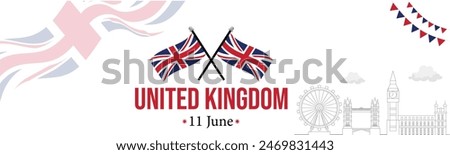 UK Banner United Kingdom Extreme Elegant National flag of United Kingdom with textured flag. flag banner background