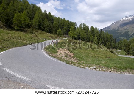 The Stelvio Pass, mountain pass in northern Italy, at an elevation of 2,757 m above sea level. It is the highest paved mountain pass in the Eastern Alps