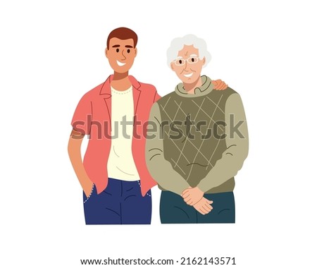 Similar – Image, Stock Photo Father with his young child in the home kitchen