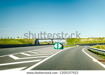 Similar – Image, Stock Photo Exit of a motorway tunnel