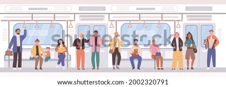 Similar – Image, Stock Photo Subway goes underground in one go