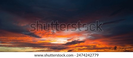 Similar – Image, Stock Photo Cloudy sky over calm lake and mountains