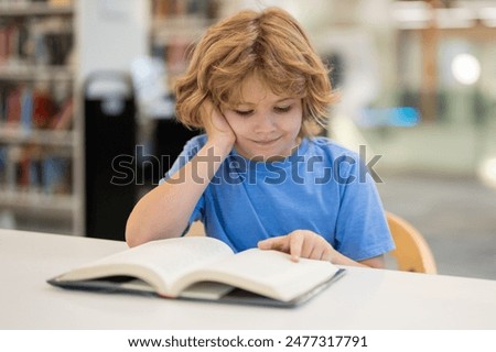 Similar – Image, Stock Photo Child reading on the bed