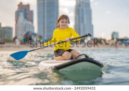 Image, Stock Photo Paddling pool in the backyard