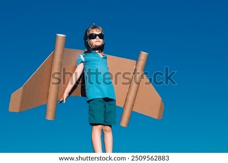 Similar – Image, Stock Photo daydream Child Boy (child)