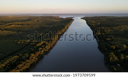 Similar – Image, Stock Photo Golden Hour River Sunset, Clyde Estuary, Scotland.