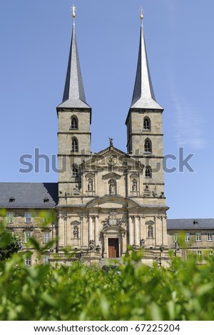 famous old abbey church St. Michael in german city Bamberg