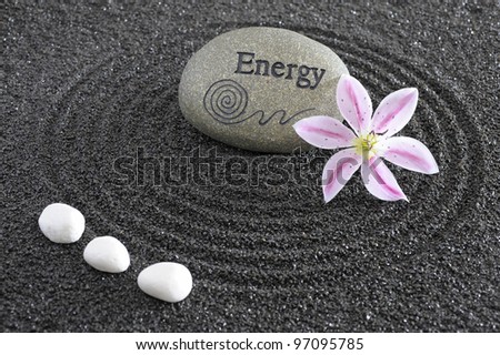 zen with stone of energy