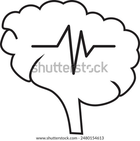 illustration of a brain wave signal icon