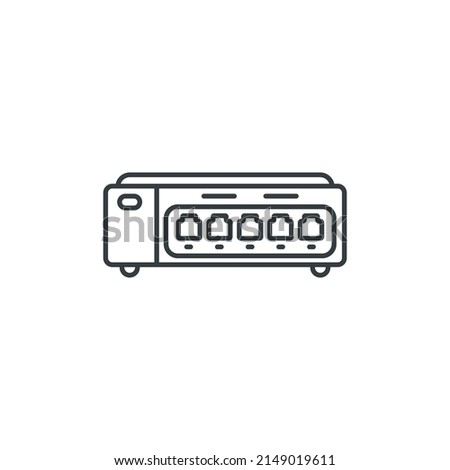 Network Switch icon, vector illustration