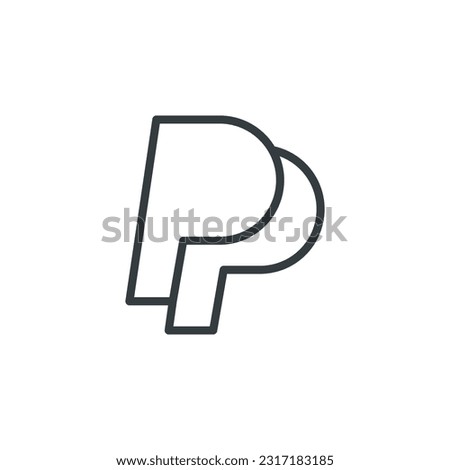 Paypal icon, Paypal vector illustration