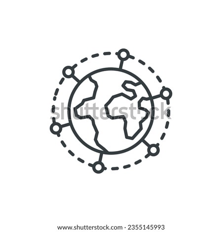 International business icon, vector illustration