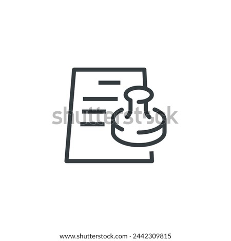 Agreement legal document stamp justice icon, vector illustration