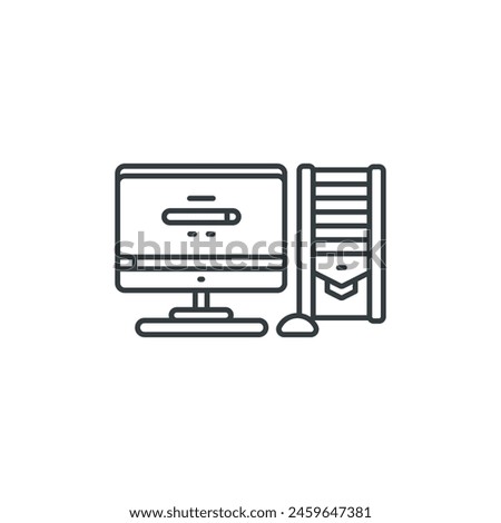 Desktop Computer icon, vector illustration