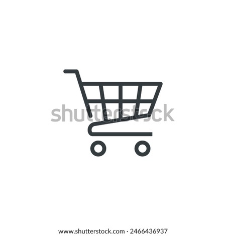 Shopping cart trolley caddy ecommerce icon, vector illustration