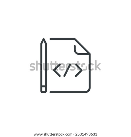 File Code icon, File Code vector illustration