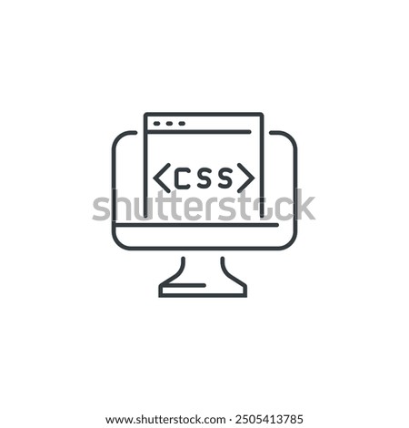 CSS icon, CSS vector illustration