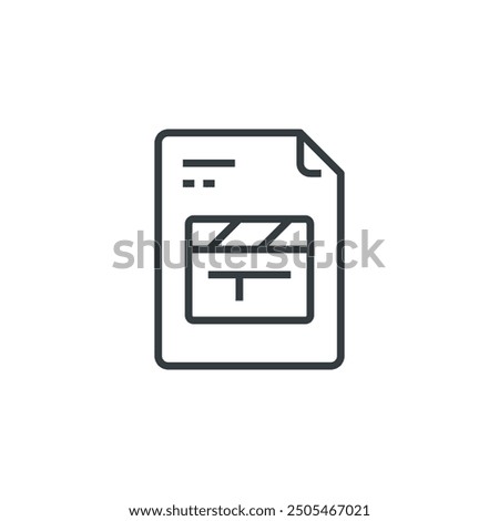 Movie File icon, vector illustration