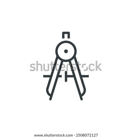 Compass tool divider icon, vector illustration