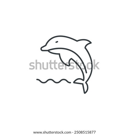 Dolphin icon, Dolphin vector illustration