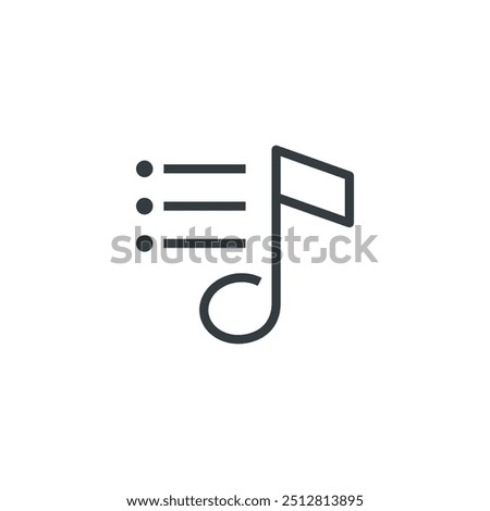 Playlist music icon, vector illustration