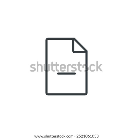 File minus icon, file minus vector illustration