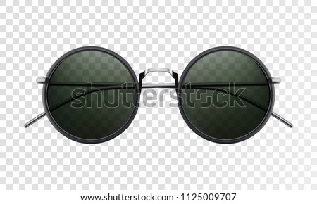 Sun glasses isolated on a transparent background Vector illustration 3D realistic eps10