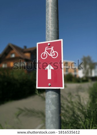 Similar – Foto Bild Fahrradweg, geradeaus