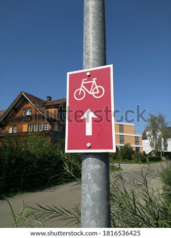 Similar – Foto Bild Fahrradweg, geradeaus