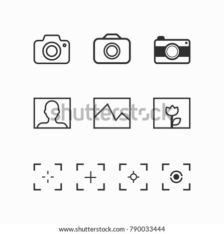 Photography icon - Photography studio element outline icon collection. Vector illustration EPS10.