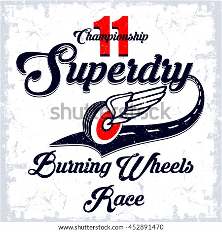 Championship Superdry vector T-shirt design.