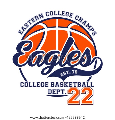 Eastern College Champs vector t-shirt design.