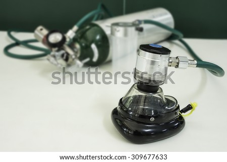 oxygen cylinder blur background