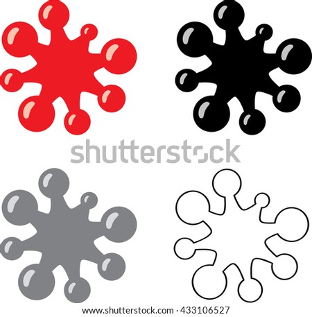 set of vector logo blots, blobs, oil blob, blood blob
