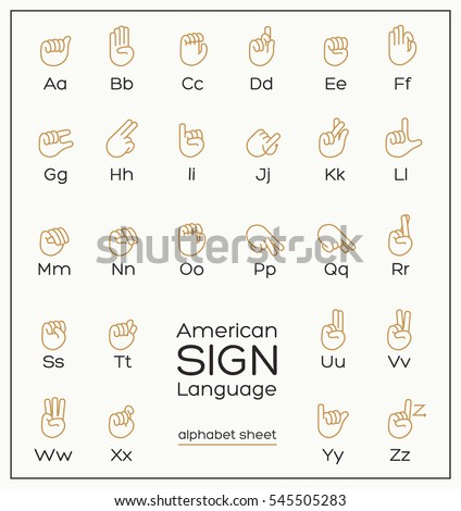 American Sign Language ASL Alphabet