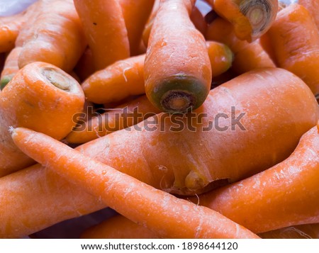 Macro Photo spring food vegetable carrot. Texture background of fresh carrots. Product Image Vegetable Root Carrot, Aceh indonesia