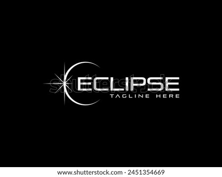 eclipse logo vector illustration, circle sunshine logo template