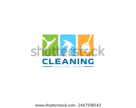 cleaning service logo vector illustration. clean logo template