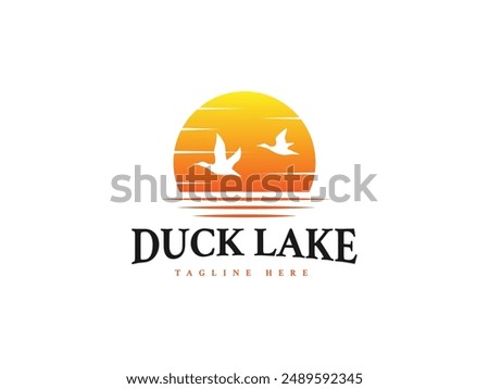 Similar – Image, Stock Photo Black duck on lake in mountains