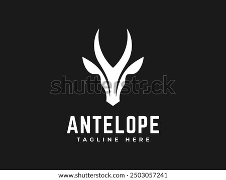 antelope logo vector illustration logo template