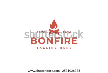 campfire bonfire logo design vector illustration