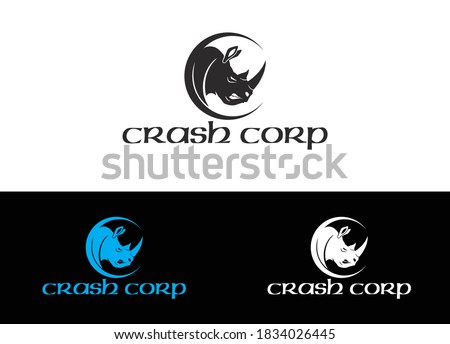 Crash Crops Logo or Icon Design Vector Image Template