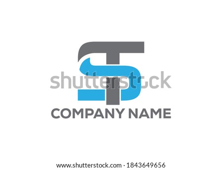 Initial Letter ST Logo or Icon Design Vector Image Template Stock fotó © 